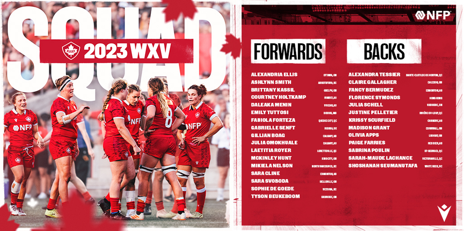 Canada’s squad named for inaugural WXV tournament — Rugby Canada